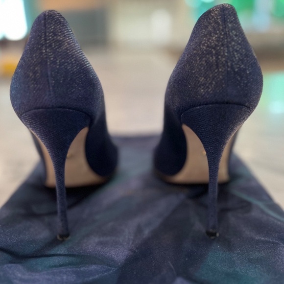 Sergio Rossi Sparkly Denim Pumps - Picture 3 of 6